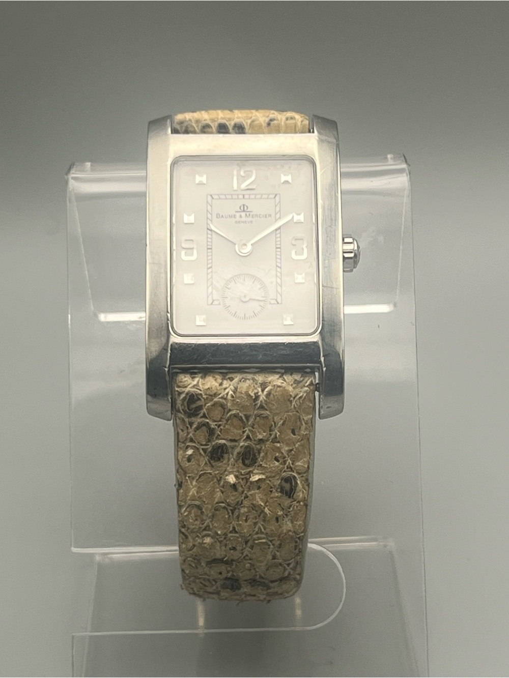 Baume & Mercier Hampton Small Seconds – Swiss Luxury Tank Watch Lizard Strap